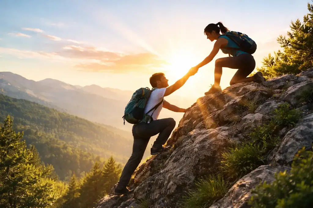 Un coach de vie vous accompagne pour vous aider à vous élever, avec dynamisme