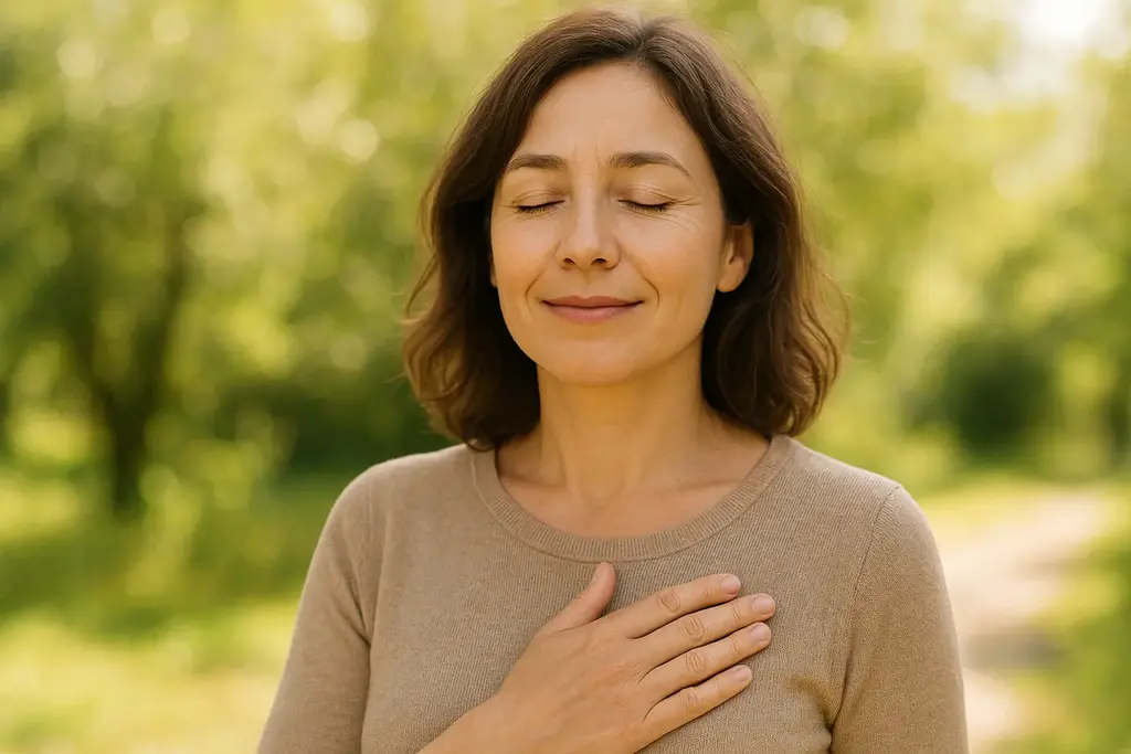 Femme qui se connecte à son Soi divin