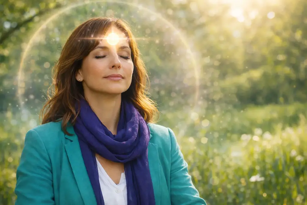 Femme pratiquant l'hypnose alliant science et spiritualité