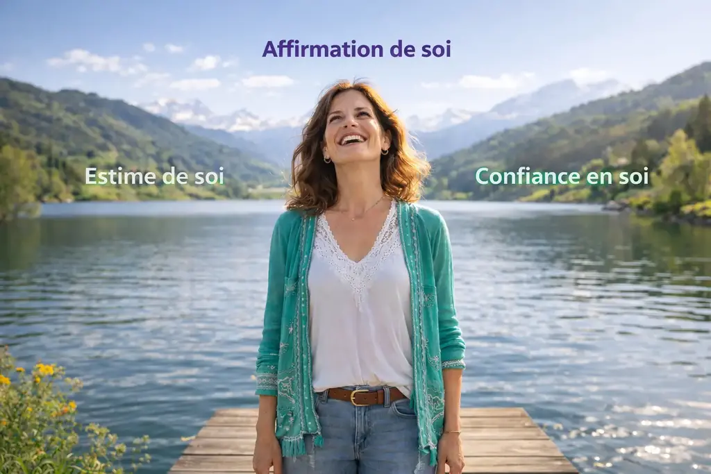 Affirmée confiante et pleine d'estime