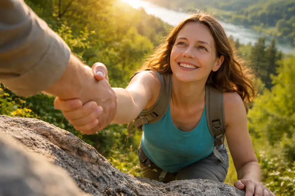 une relation affective de confiance, c'est une main dans la sienne à chaque instant