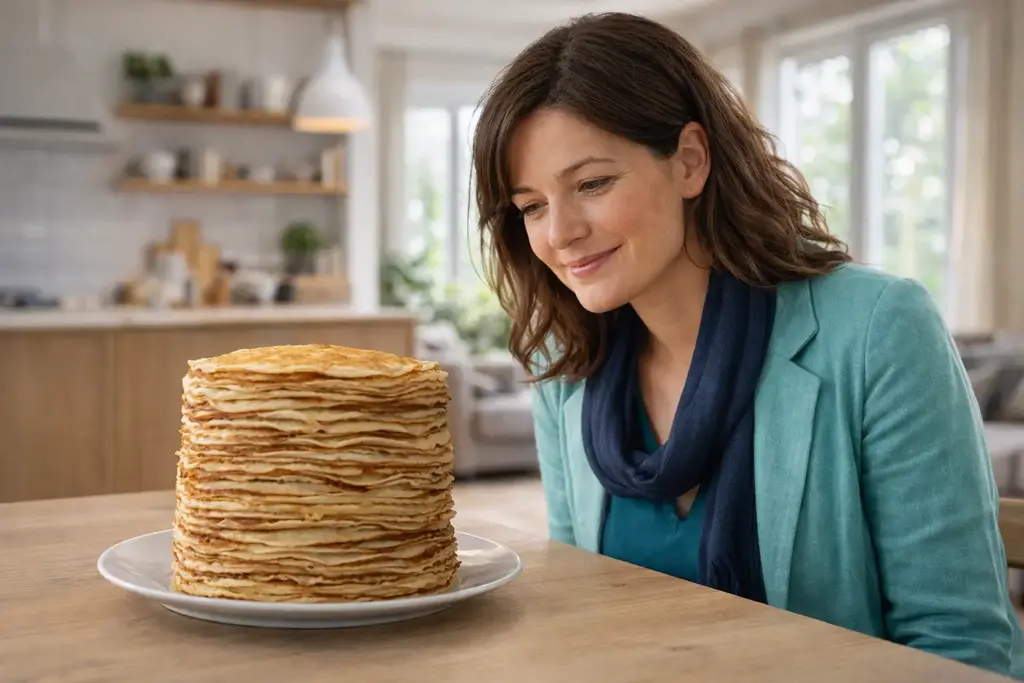 un gâteau de crêpes est le symbole du cumul des expériences et croyances humaines